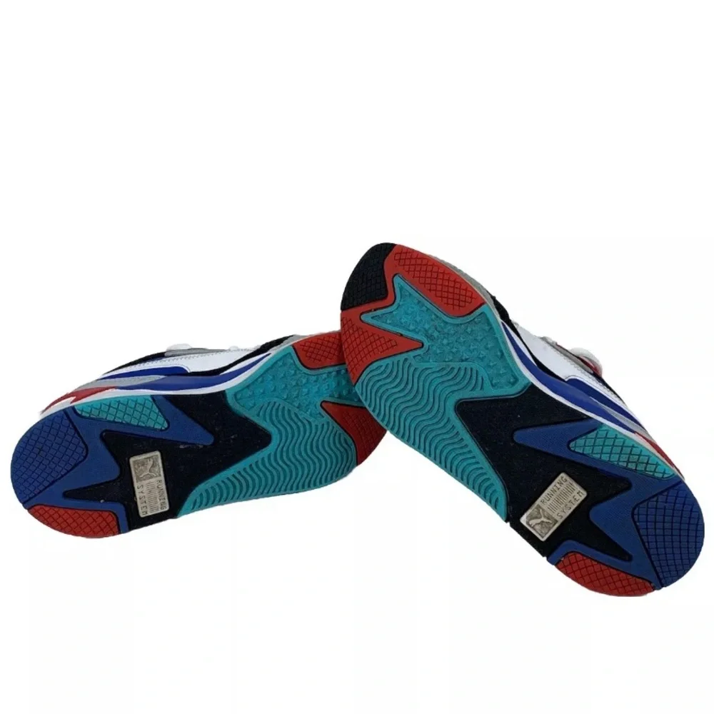 Puma RS-X3 Puzzle Child Sneakers Size 6.5C White Blue Red 372357-05 (S207)